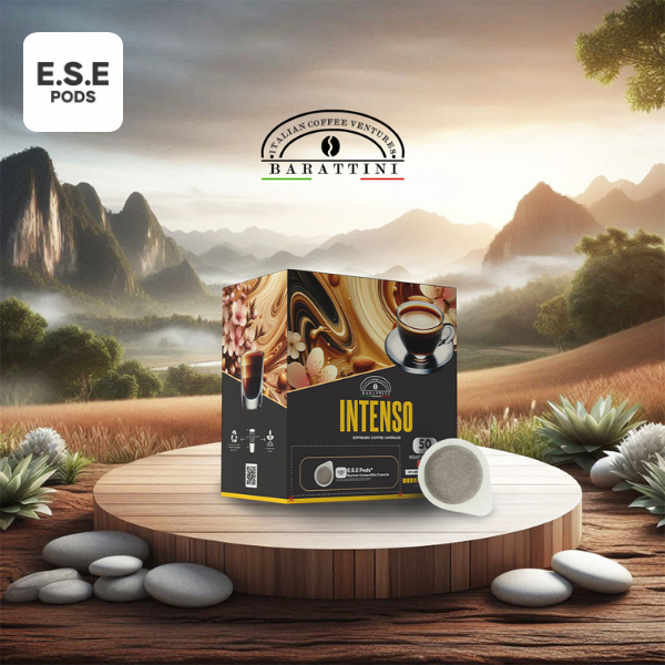 Barattini Coffee Intenso ESE Pod System Compatible Maxi-Pack 50pod